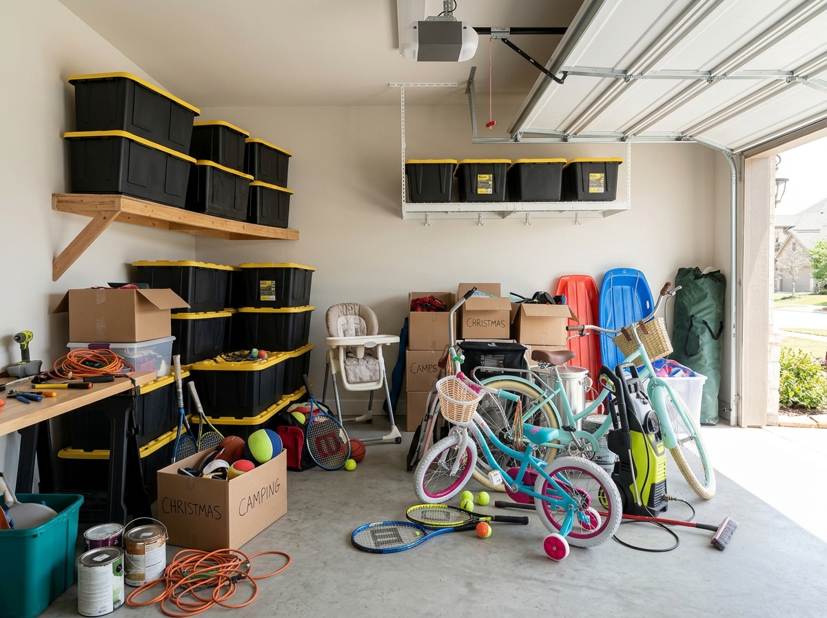 Modern garage gym setup